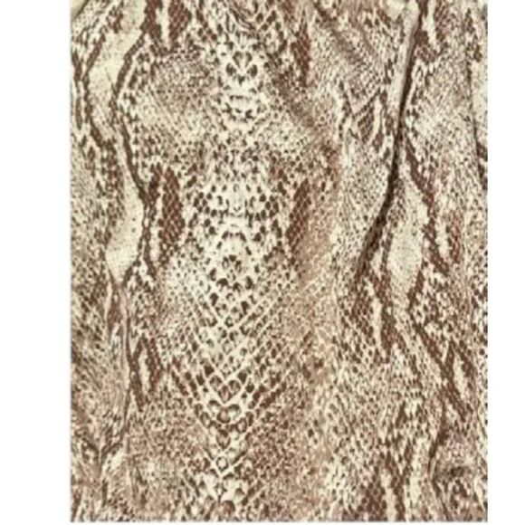 NEW L’AGENCE X-Small Sleek Neutral Maxi Dress Snakeskin Print One Shoulder Party - Picture 3 of 13